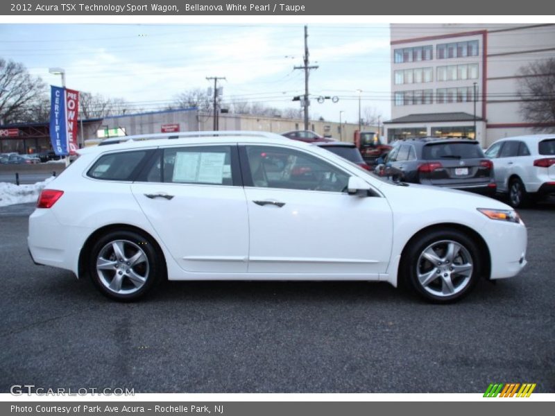 Bellanova White Pearl / Taupe 2012 Acura TSX Technology Sport Wagon