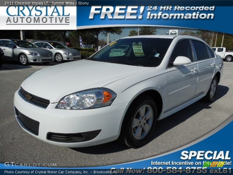 Summit White / Ebony 2011 Chevrolet Impala LT