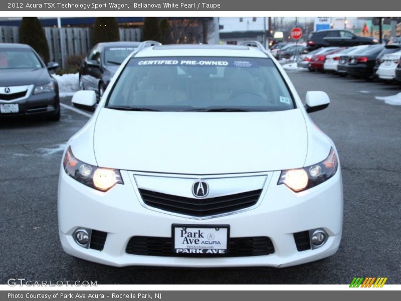 Bellanova White Pearl / Taupe 2012 Acura TSX Technology Sport Wagon