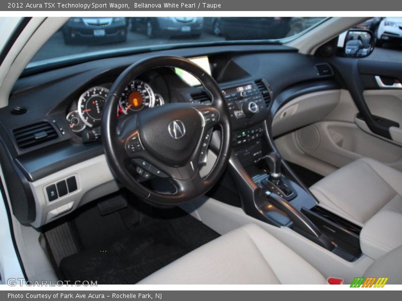 Bellanova White Pearl / Taupe 2012 Acura TSX Technology Sport Wagon