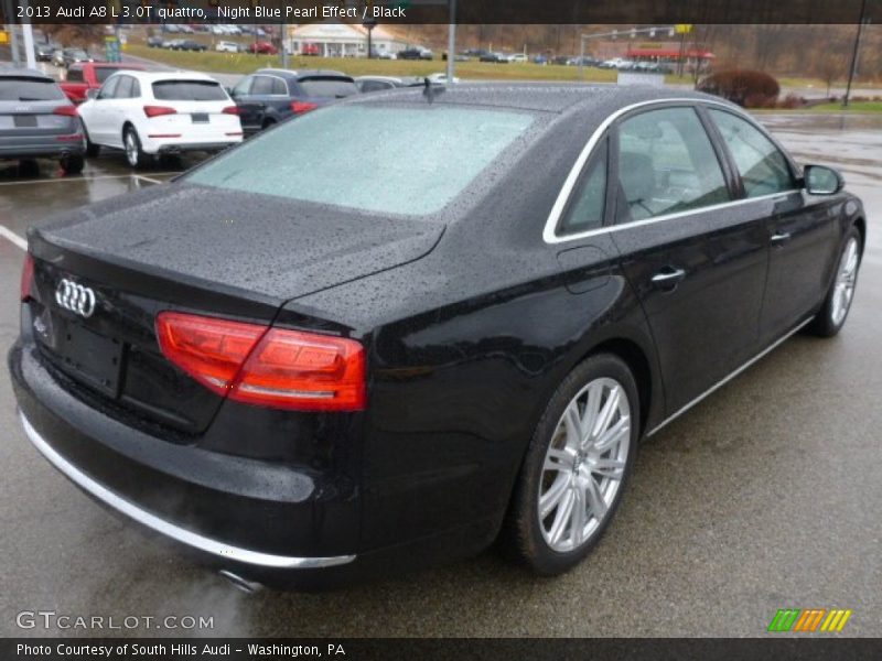 Night Blue Pearl Effect / Black 2013 Audi A8 L 3.0T quattro