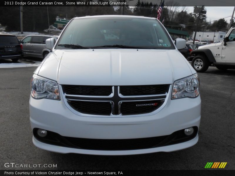 Stone White / Black/Light Graystone 2013 Dodge Grand Caravan Crew
