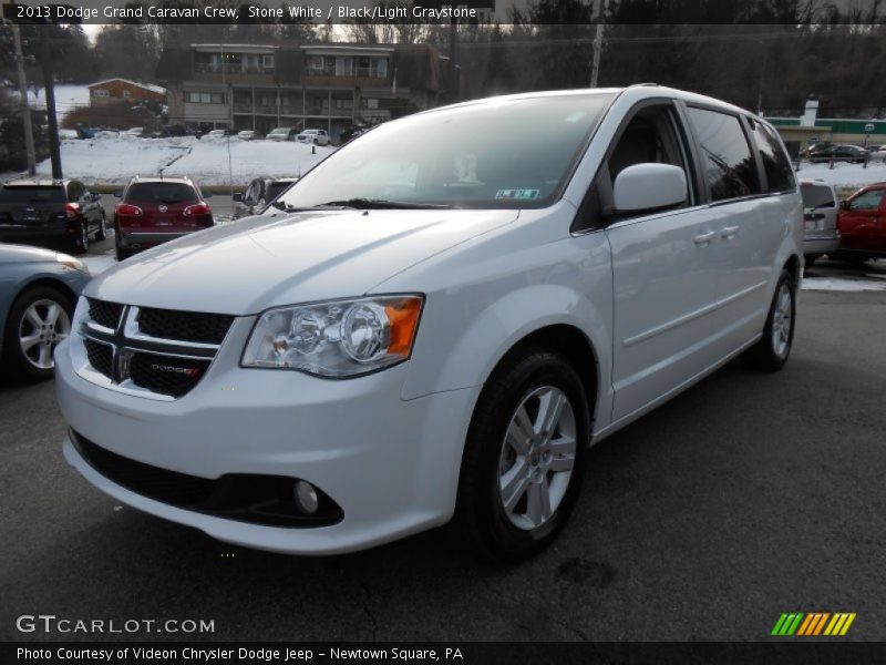 Stone White / Black/Light Graystone 2013 Dodge Grand Caravan Crew