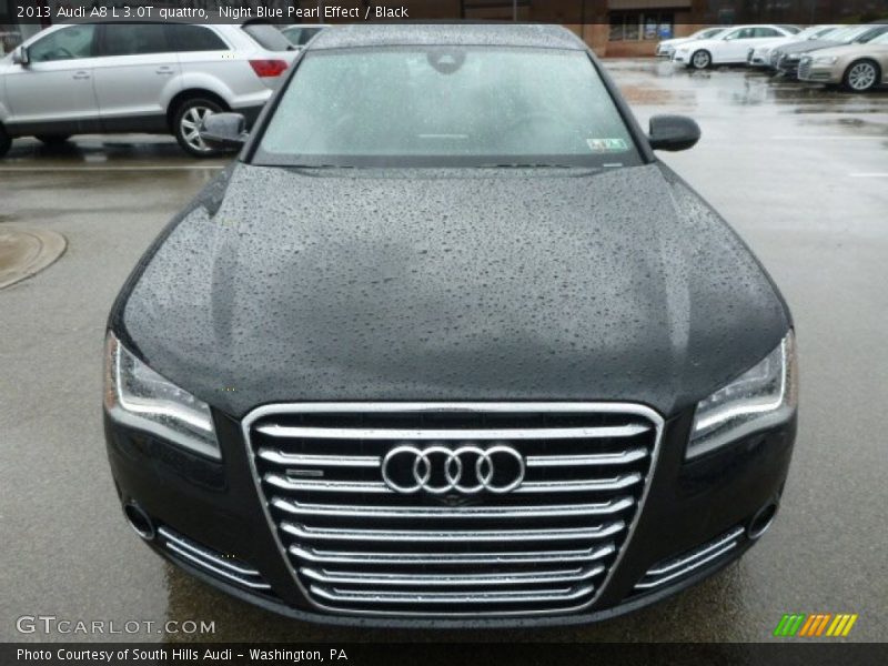 Night Blue Pearl Effect / Black 2013 Audi A8 L 3.0T quattro