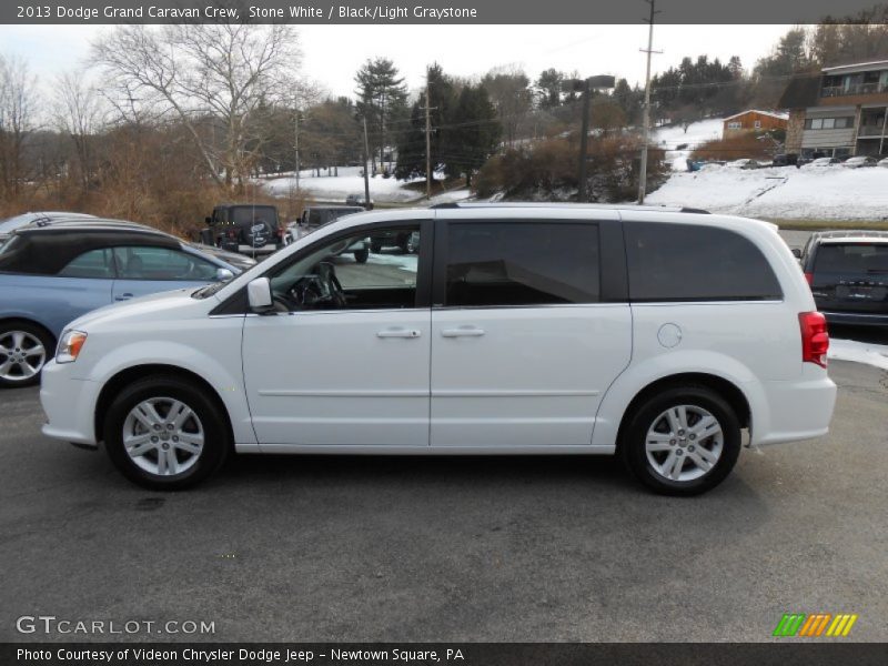 Stone White / Black/Light Graystone 2013 Dodge Grand Caravan Crew