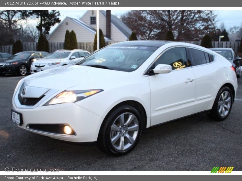 Aspen White Pearl II / Taupe 2012 Acura ZDX SH-AWD Advance