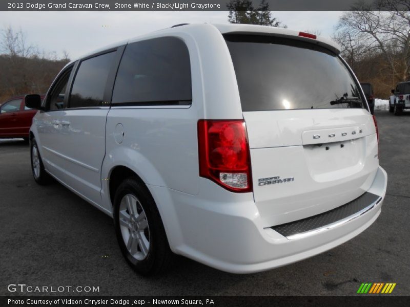 Stone White / Black/Light Graystone 2013 Dodge Grand Caravan Crew