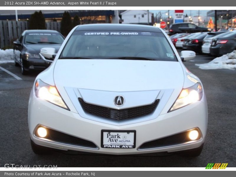 Aspen White Pearl II / Taupe 2012 Acura ZDX SH-AWD Advance