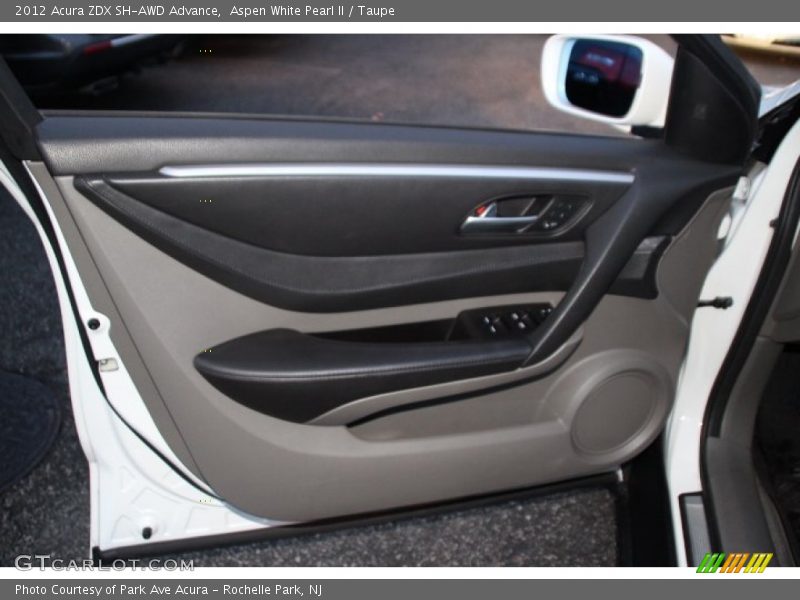 Aspen White Pearl II / Taupe 2012 Acura ZDX SH-AWD Advance