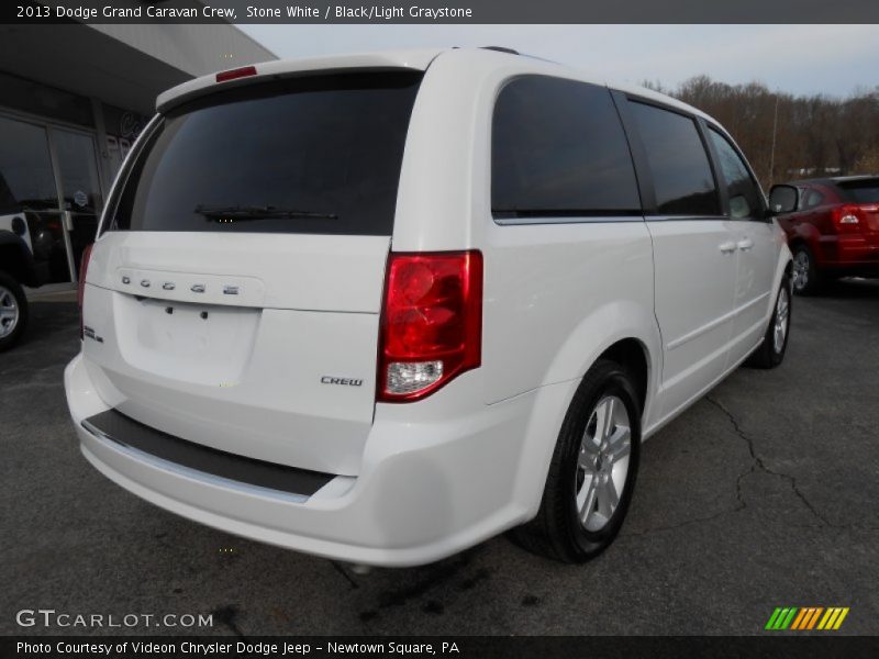 Stone White / Black/Light Graystone 2013 Dodge Grand Caravan Crew