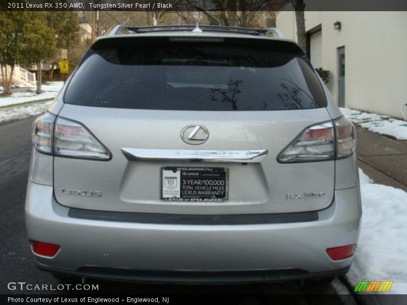 Tungsten Silver Pearl / Black 2011 Lexus RX 350 AWD