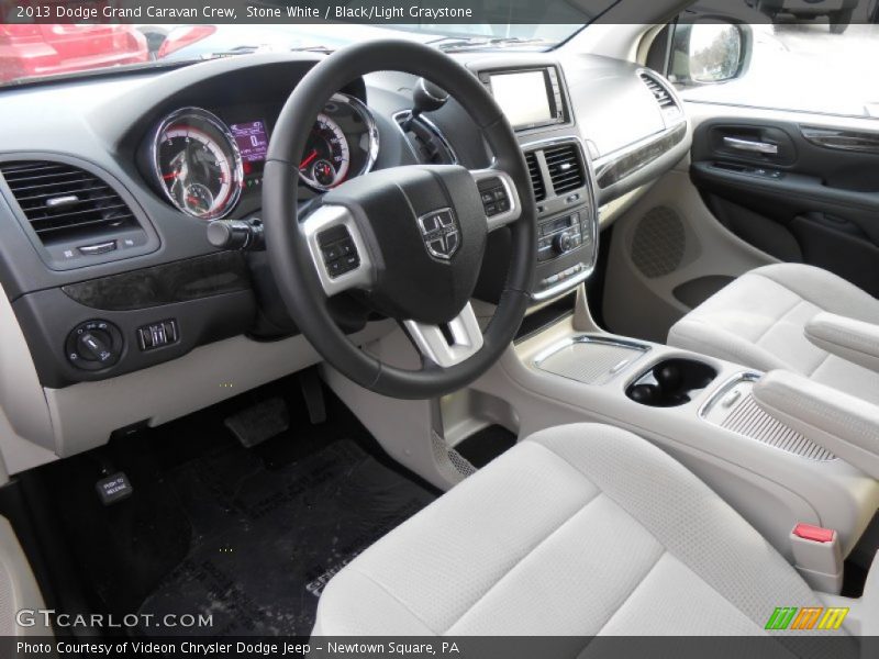 Stone White / Black/Light Graystone 2013 Dodge Grand Caravan Crew