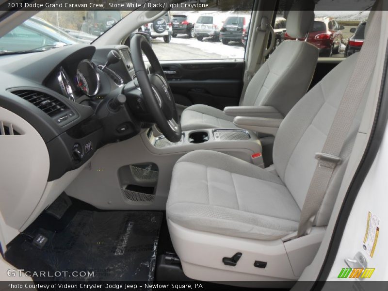 Stone White / Black/Light Graystone 2013 Dodge Grand Caravan Crew