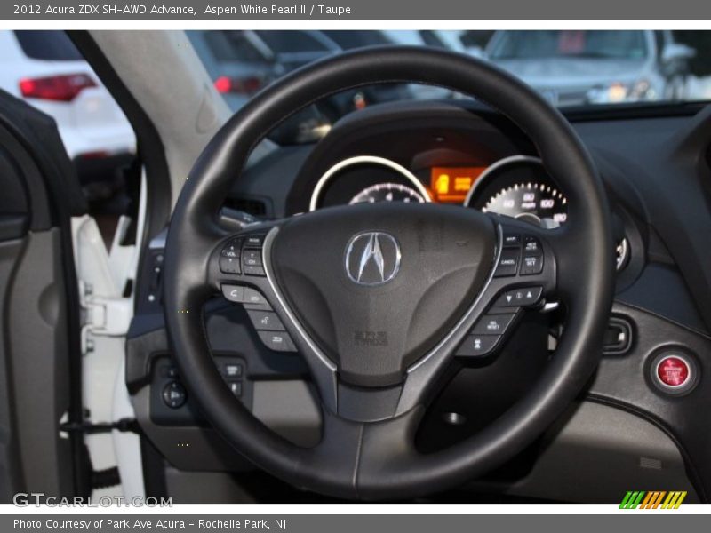 Aspen White Pearl II / Taupe 2012 Acura ZDX SH-AWD Advance