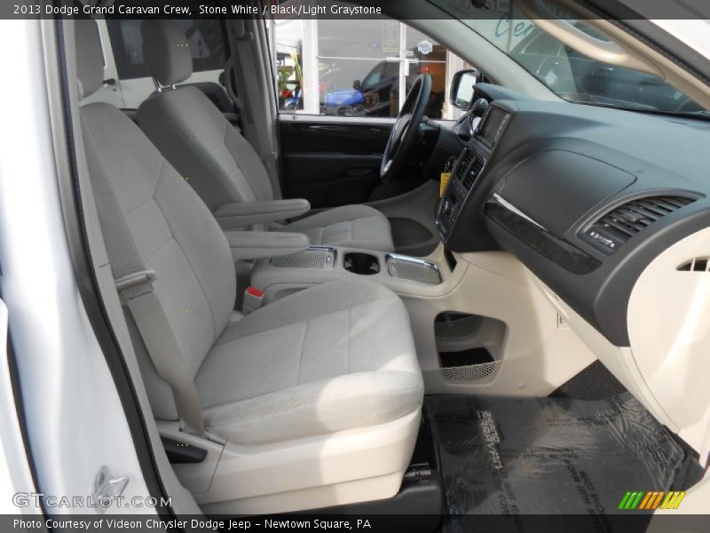 Stone White / Black/Light Graystone 2013 Dodge Grand Caravan Crew