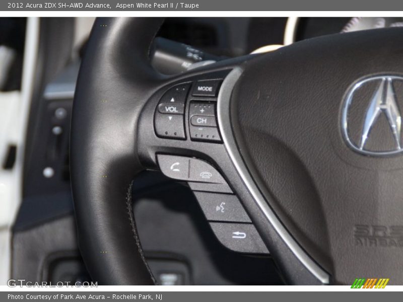 Aspen White Pearl II / Taupe 2012 Acura ZDX SH-AWD Advance