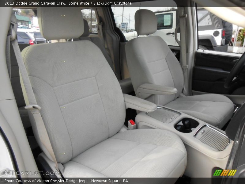 Stone White / Black/Light Graystone 2013 Dodge Grand Caravan Crew