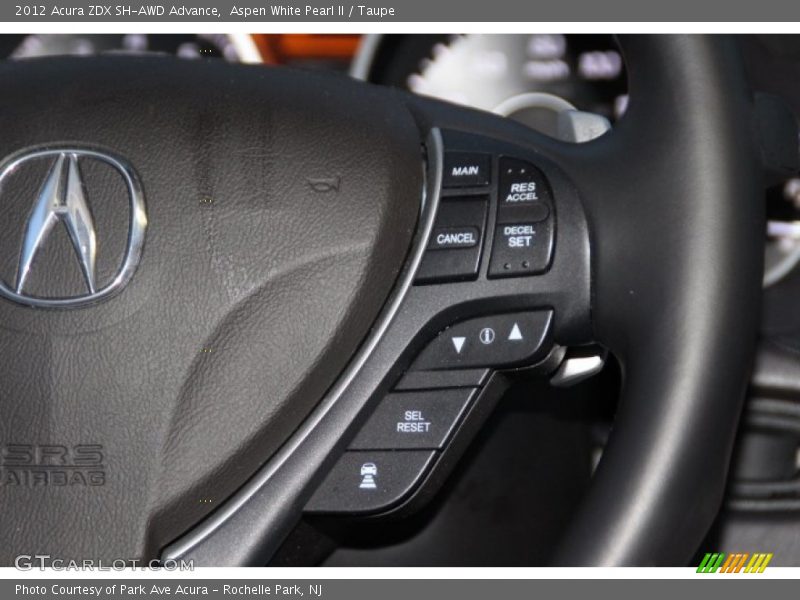 Aspen White Pearl II / Taupe 2012 Acura ZDX SH-AWD Advance