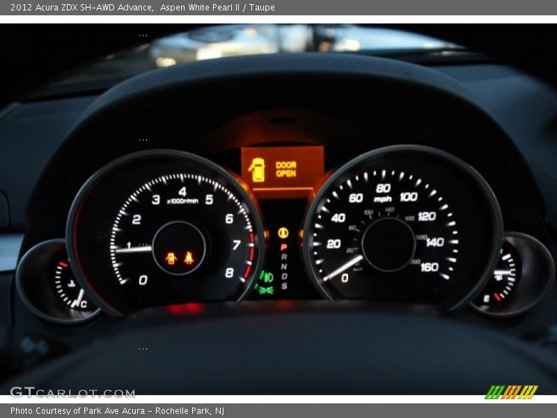 Aspen White Pearl II / Taupe 2012 Acura ZDX SH-AWD Advance
