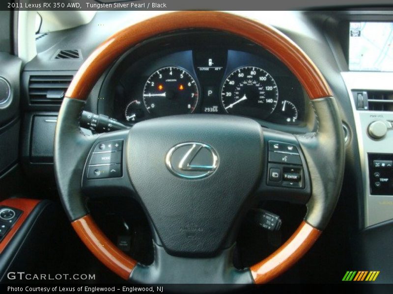 Tungsten Silver Pearl / Black 2011 Lexus RX 350 AWD