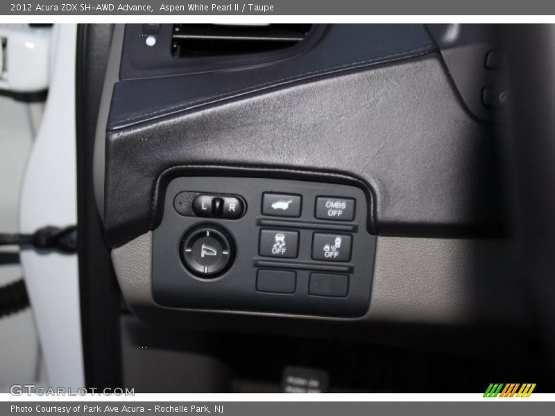 Aspen White Pearl II / Taupe 2012 Acura ZDX SH-AWD Advance