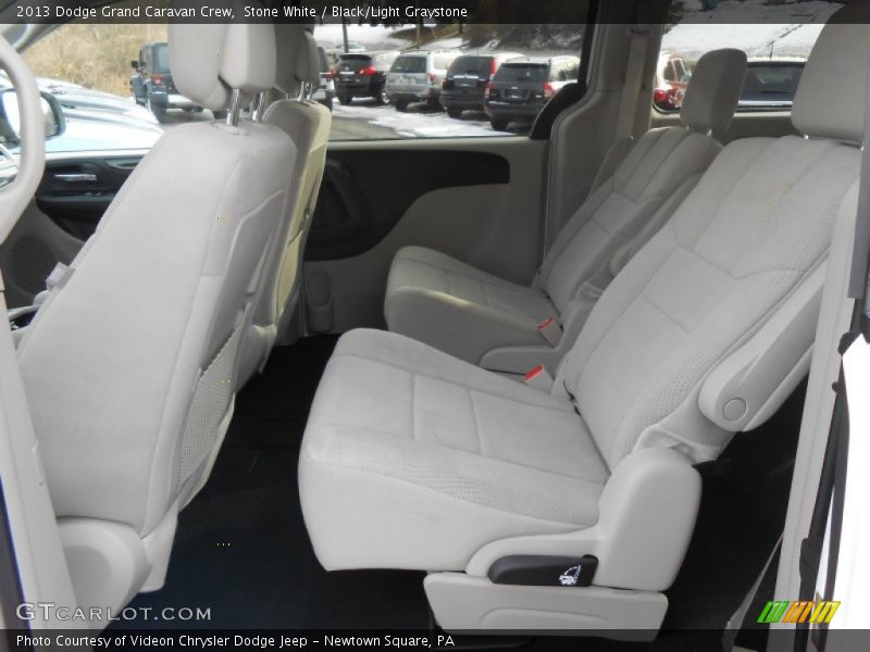 Stone White / Black/Light Graystone 2013 Dodge Grand Caravan Crew
