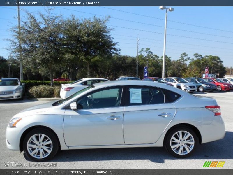 Brilliant Silver Metallic / Charcoal 2013 Nissan Sentra SL