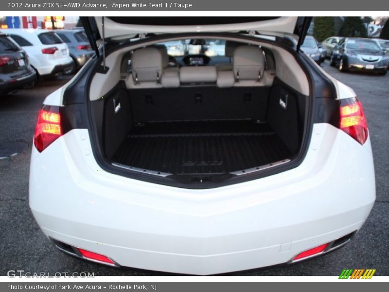 Aspen White Pearl II / Taupe 2012 Acura ZDX SH-AWD Advance