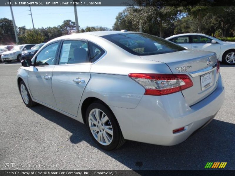 Brilliant Silver Metallic / Charcoal 2013 Nissan Sentra SL
