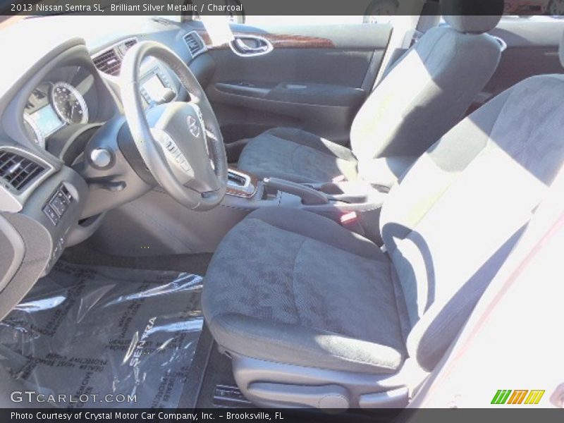 Brilliant Silver Metallic / Charcoal 2013 Nissan Sentra SL