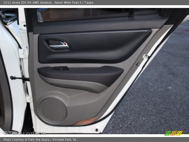 Aspen White Pearl II / Taupe 2012 Acura ZDX SH-AWD Advance
