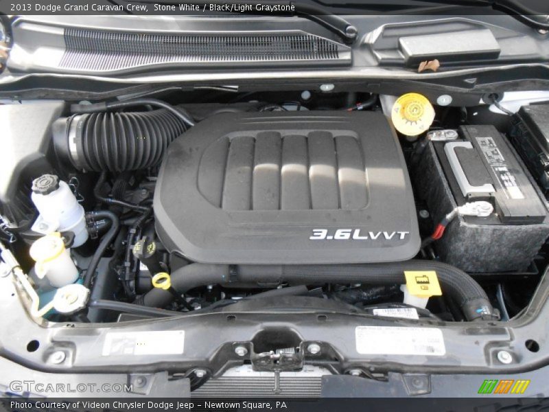 Stone White / Black/Light Graystone 2013 Dodge Grand Caravan Crew
