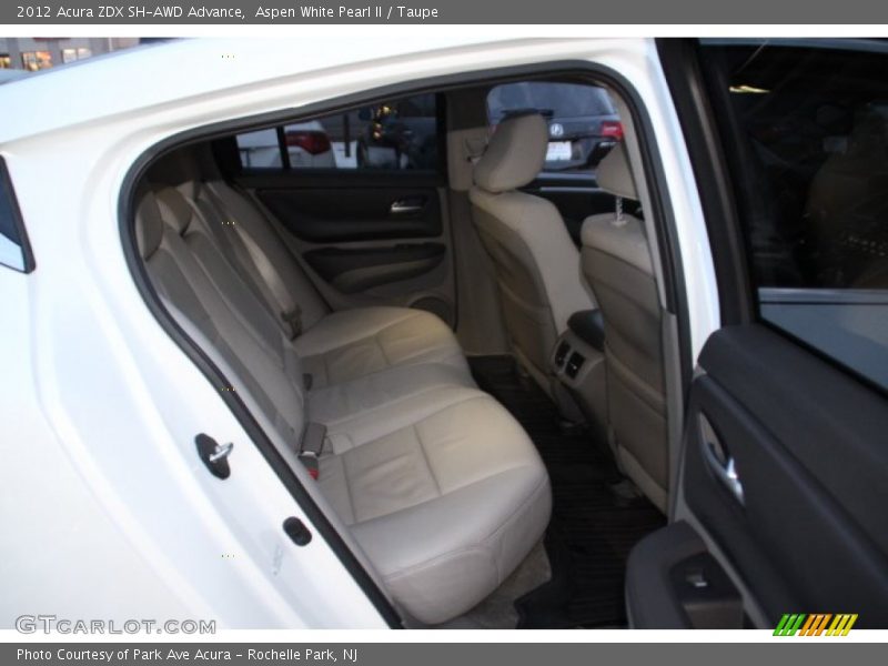 Aspen White Pearl II / Taupe 2012 Acura ZDX SH-AWD Advance