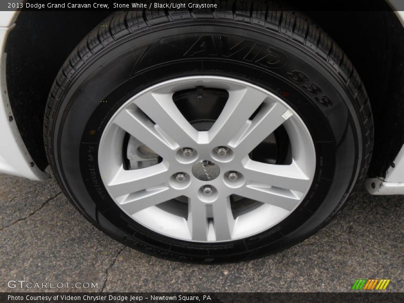 Stone White / Black/Light Graystone 2013 Dodge Grand Caravan Crew