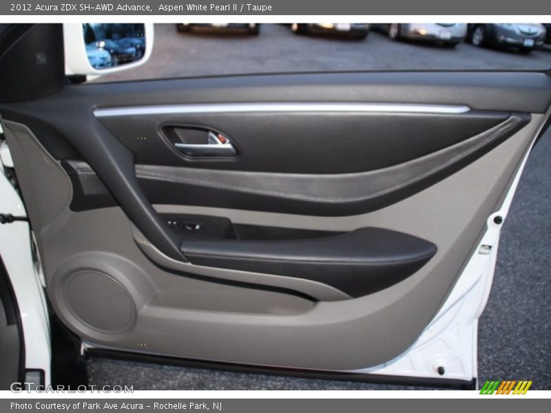 Aspen White Pearl II / Taupe 2012 Acura ZDX SH-AWD Advance