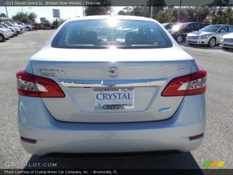 Brilliant Silver Metallic / Charcoal 2013 Nissan Sentra SL