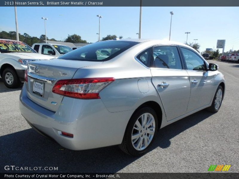 Brilliant Silver Metallic / Charcoal 2013 Nissan Sentra SL