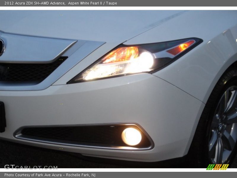 Aspen White Pearl II / Taupe 2012 Acura ZDX SH-AWD Advance