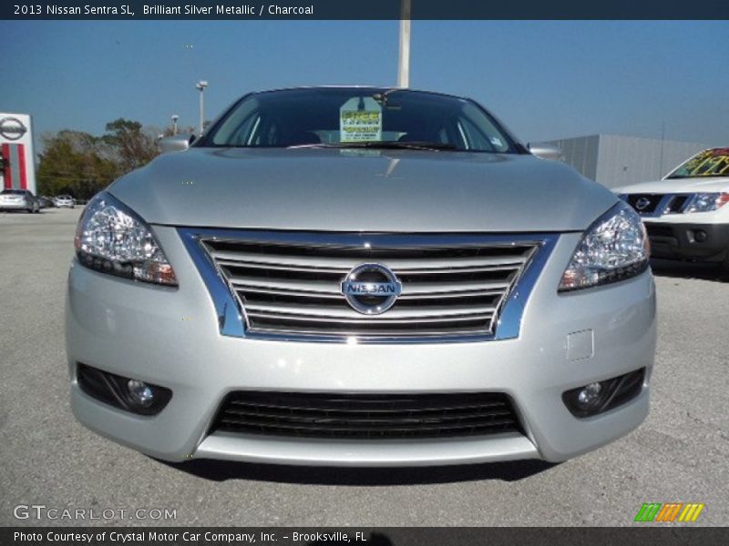 Brilliant Silver Metallic / Charcoal 2013 Nissan Sentra SL