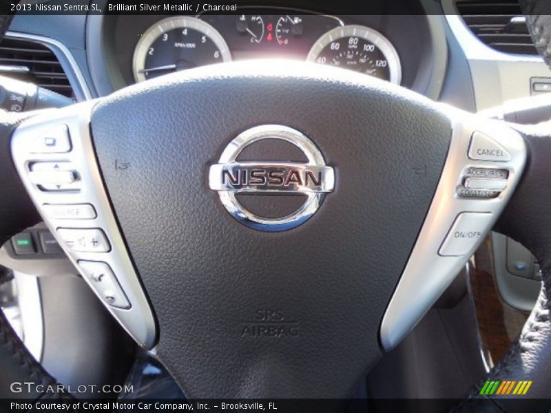 Brilliant Silver Metallic / Charcoal 2013 Nissan Sentra SL
