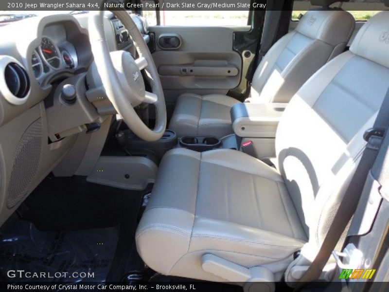 Natural Green Pearl / Dark Slate Gray/Medium Slate Gray 2010 Jeep Wrangler Sahara 4x4