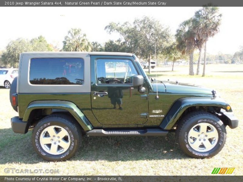 Natural Green Pearl / Dark Slate Gray/Medium Slate Gray 2010 Jeep Wrangler Sahara 4x4