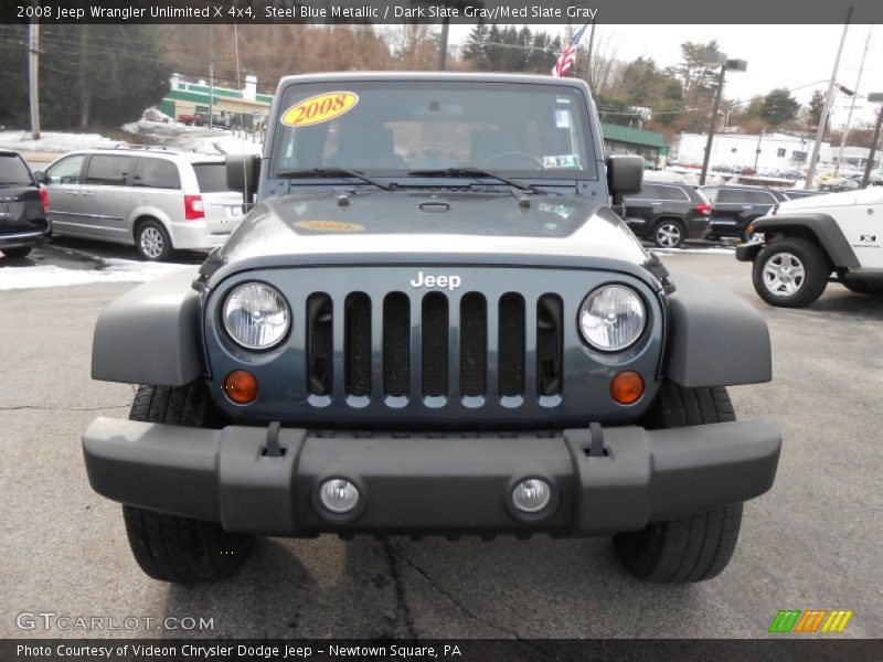 Steel Blue Metallic / Dark Slate Gray/Med Slate Gray 2008 Jeep Wrangler Unlimited X 4x4