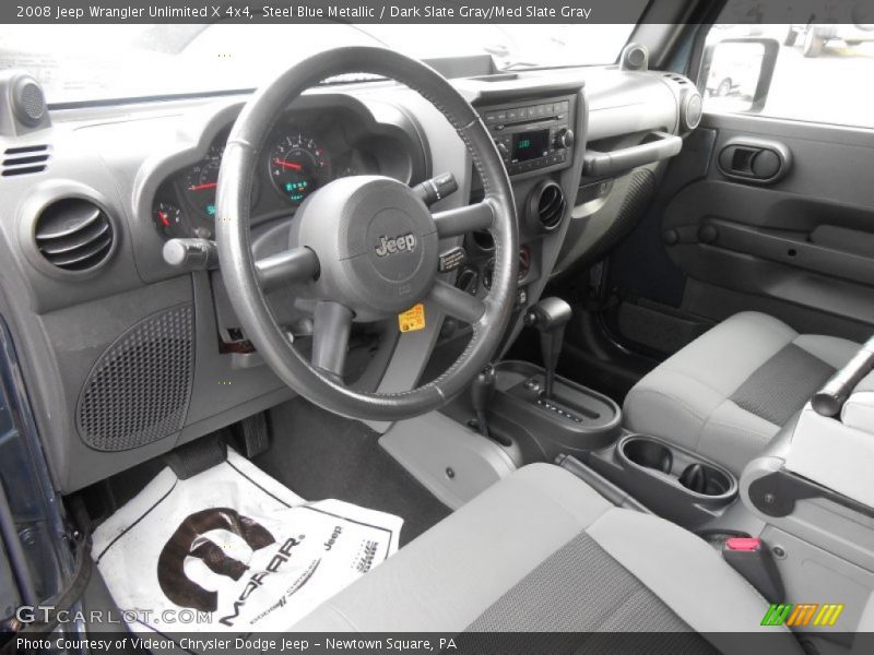 Steel Blue Metallic / Dark Slate Gray/Med Slate Gray 2008 Jeep Wrangler Unlimited X 4x4