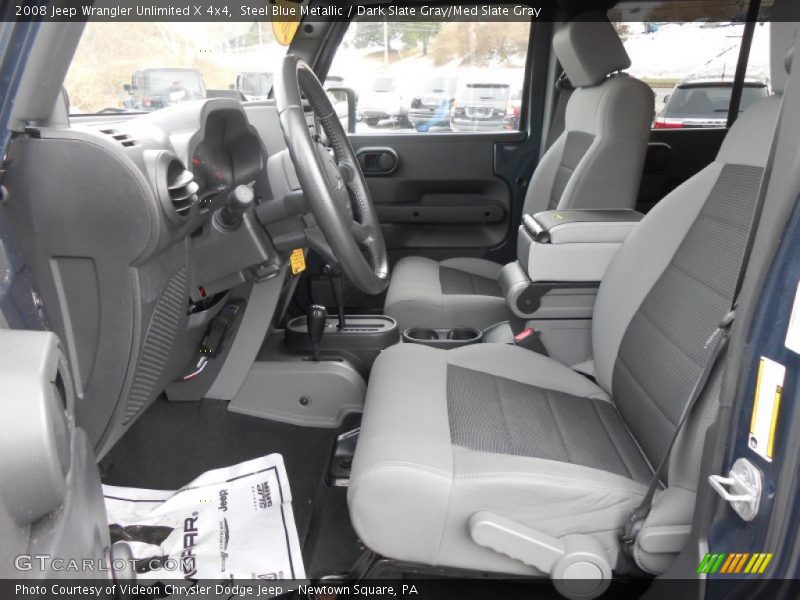 Steel Blue Metallic / Dark Slate Gray/Med Slate Gray 2008 Jeep Wrangler Unlimited X 4x4