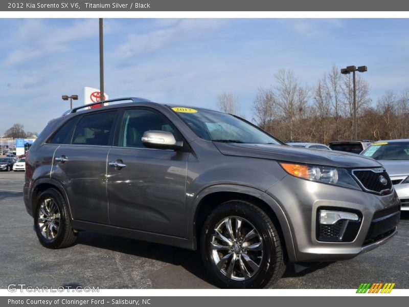 Titanium Silver / Black 2012 Kia Sorento SX V6