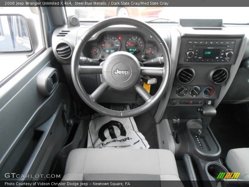 Steel Blue Metallic / Dark Slate Gray/Med Slate Gray 2008 Jeep Wrangler Unlimited X 4x4