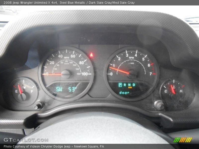 Steel Blue Metallic / Dark Slate Gray/Med Slate Gray 2008 Jeep Wrangler Unlimited X 4x4
