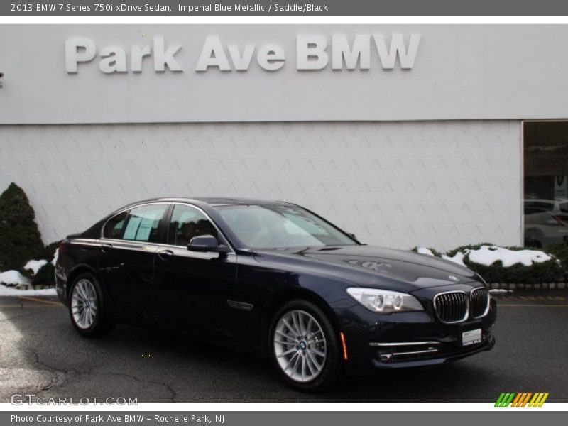 Imperial Blue Metallic / Saddle/Black 2013 BMW 7 Series 750i xDrive Sedan