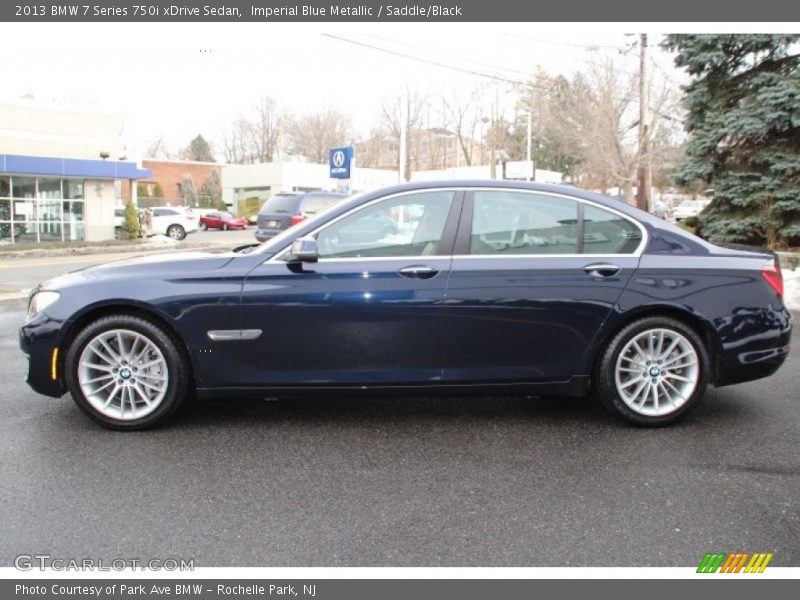 Imperial Blue Metallic / Saddle/Black 2013 BMW 7 Series 750i xDrive Sedan